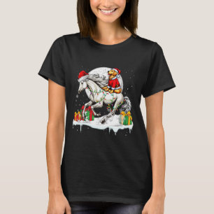 Camiseta Papais noeis Ouro Retriever Cavalo Cavalo Propriet