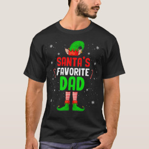 Camiseta Papais noeis Pai Favorito Família de Elf de Natal