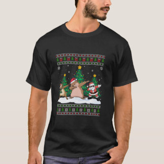 Camiseta Papais noeis Para Bater Reindeer Gopher Tree Luzes