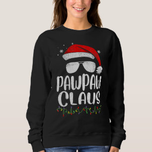 Camiseta Papais noeis Pawpaw Claus Enfrente Óculos De Sol C