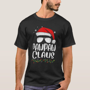 Camiseta Papais noeis Pawpaw Claus Enfrente Óculos De Sol C