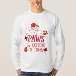 Camiseta Papais noeis - Paws está chegando à Tipografia de 
