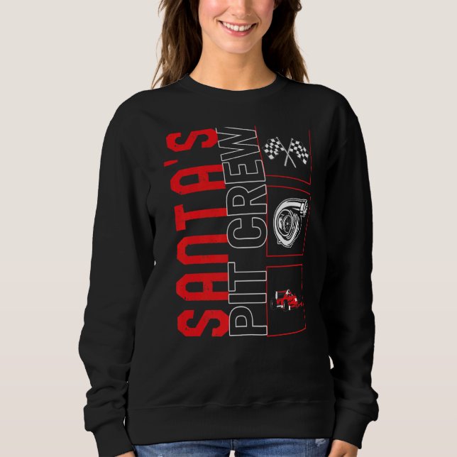 Camiseta Papais noeis Pit Crew Car Racecar (Frente)