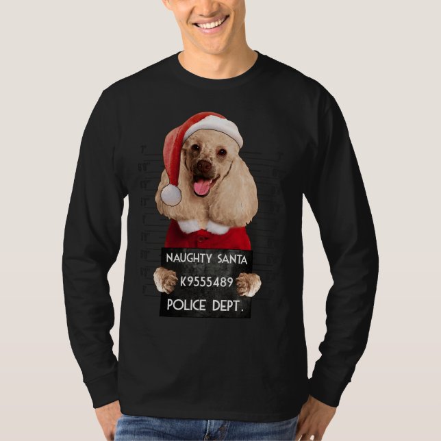 Camiseta Papais noeis Poodle Xmas (Frente)