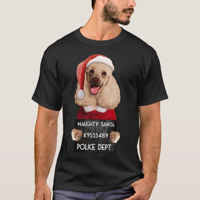 Camiseta Papais noeis Poodle Xmas (Frente)