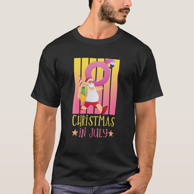 Camiseta Papais noeis Praia Natal Em Julho Crianças No Verã (Frente)