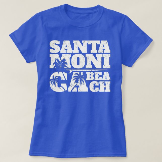 Camiseta Papais noeis: prato de Monica e palms ca (Frente do Design)