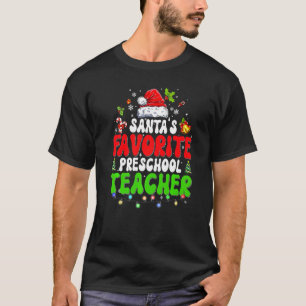 Camiseta Papais noeis Pré-Escolas Favoritas, Professora Gro