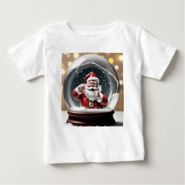 Camiseta Papais noeis presos em um globo de neve Frio Natal