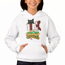 Papais noeis pretos Gato enredado em luzes de árvo