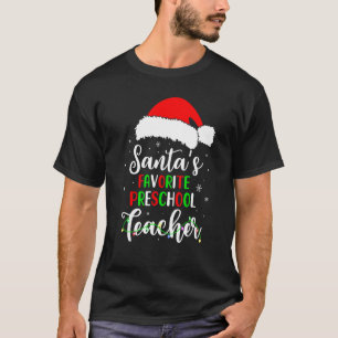 Camiseta Papais noeis - Professora da pré-escola favorita S