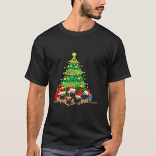 Camiseta Papais noeis Pug Dog Feliz de Natal Pugmas Xmas Tr