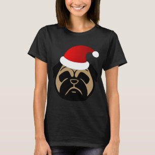 Camiseta Papais noeis Pug para os feriados! Coletor de Papa