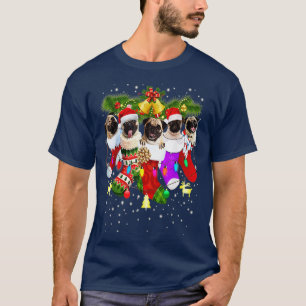 Camiseta Papais noeis Pugilam Meias de Natal Engraçado Cach