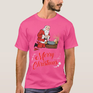 Camiseta Papais noeis Que Se Ajoelham E Rezam Aos Pés De Je