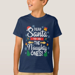 Camiseta Papais noeis queridos e divertidos são os malvados