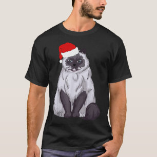 Camiseta Papais noeis Ragdoll Cat Natal Pajama Engraçado Pr