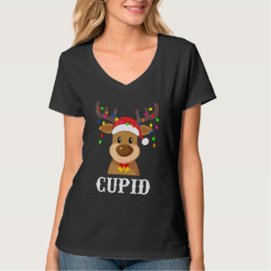 Camiseta Papais noeis Reindeer Cupid Xmas Group Costume