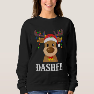 Camiseta Papais noeis Reindeer Dasher Xmas Group Costume