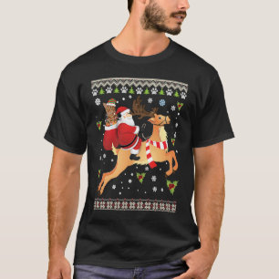 Camiseta Papais noeis Reindeer Ocicat Cat apresenta suor de