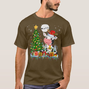 Camiseta Papais noeis Reindeer Vaca Vaca De Natal Fome De F