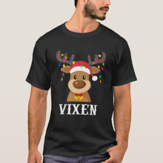 Camiseta Papais noeis Reindeer Vixen Xmas Group Costume