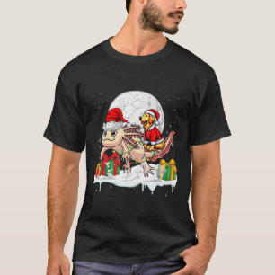 Camiseta Papais noeis Retriever Ouro Andando Axolotl Natal