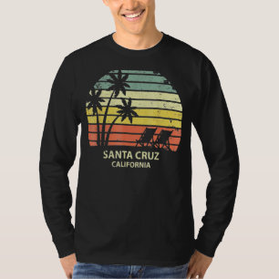 Camiseta Papais noeis Retro Cruz California Beach Sunset