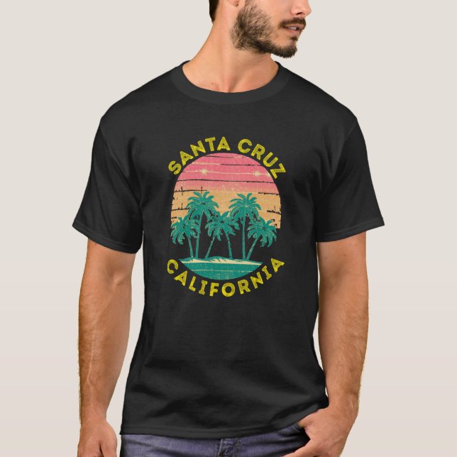Camiseta Papais noeis Retro Cruz Califórnia Vacinação Souve (Frente)