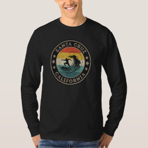 Camiseta Papais noeis Retro Cruz Papais noeis de Surfe da C
