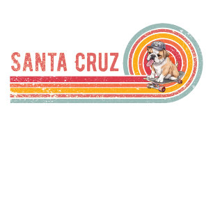 Camiseta Papais noeis Retro Cruz Skateboard Buldogue