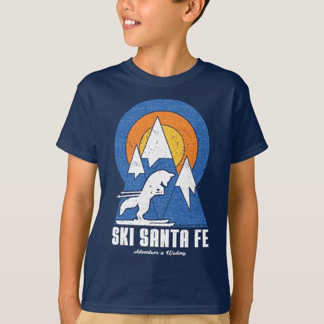 Camiseta Papais noeis Retro Fe Ski White Fox T Shirt (Frente)
