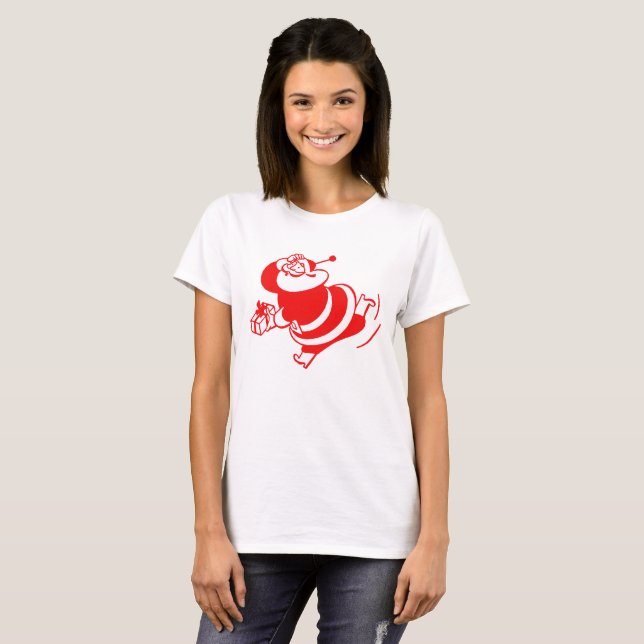 Camiseta Papais noeis retrorreflectores rodando vermelho e  (Frente Completa)