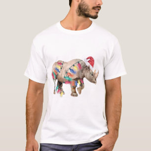 Camiseta Papais noeis Rhino Natal ilumina Natal