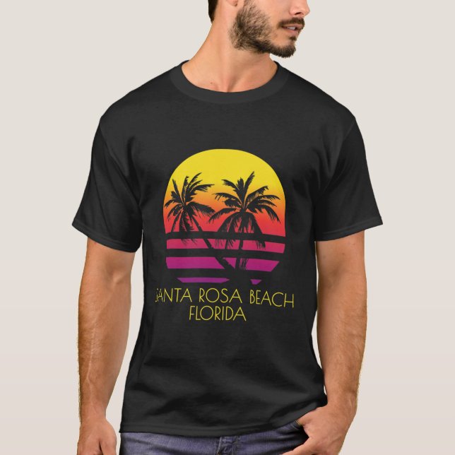 Camiseta Papais noeis Rosa Beach Florida (Frente)