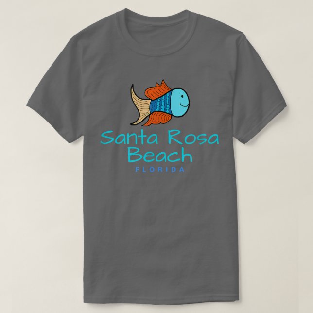 Camiseta Papais noeis Rosa Beach, Hell Fish Florida Beach T (Frente do Design)