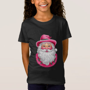 Camiseta Papais noeis Rosa Festa da Família de Combinação d