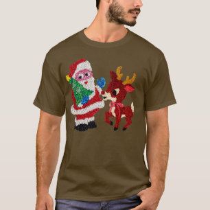 Camiseta Papais noeis Rudolph Vintage Plástico Derretido