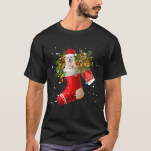 Camiseta Papais noeis Samoyed No Pequim De Natal