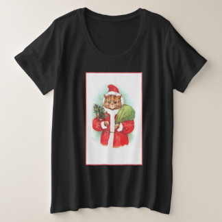 Camiseta Papais noeis Santapaws Cat. por Louis Wain