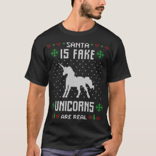 Camiseta Papais noeis são falsos Unicórnios são muito engra