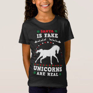 Camiseta Papais noeis São Unicórnios Falso São Cristãos Mui