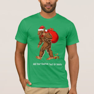 Camiseta Papais noeis Sasquatch Presente de Natal Bigfoot Y