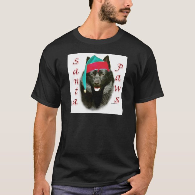 Camiseta Papais noeis Schipperke Paws (Frente)