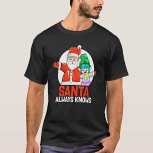 Camiseta Papais noeis sempre sabem que eu Papai noel e Cris