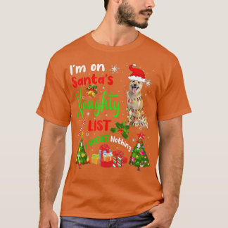 Camiseta Papais noeis Shiba Inu I'm On Papai noel Naughty L
