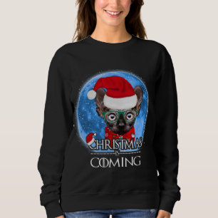 Camiseta Papais noeis Sphynx Cat Feliz Natal Está Engraçado