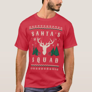 Camiseta Papais noeis Squad e Sweater de Natal Feio