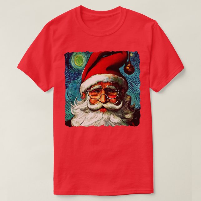 Camiseta Papais noeis Starry Night (Frente do Design)