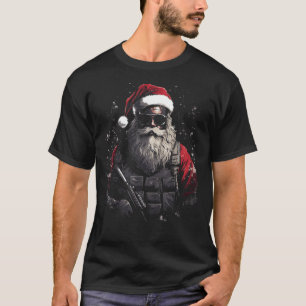 Camiseta Papais noeis táticos de Natal Ideia do presente de